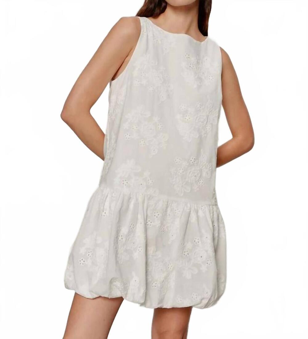 NEW SANCTUARY garden eyelet bubbles dress in white